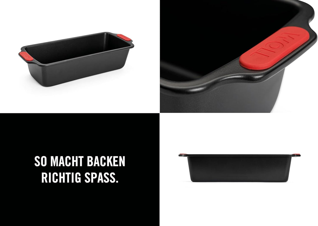 Woll Bakeware Kastenform 30 cm, mit hitzebeständigen Silikongriffen bis 230°C, PFAS-frei, zweilagige