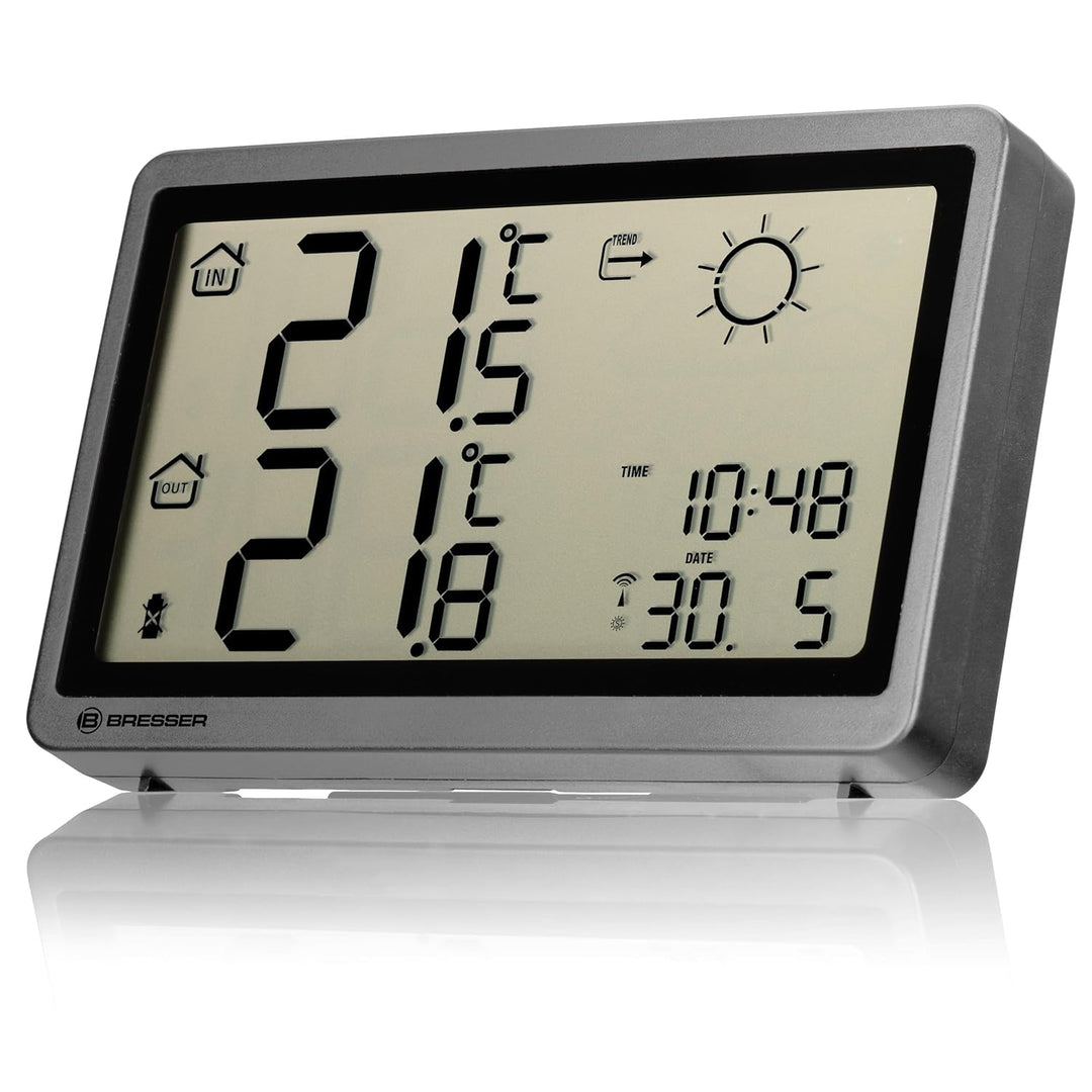 Bresser Funkwetterstation MeteoTemp HZ Wettervorhersage Aussentemperatur Innen Temperatur DCF Funk U
