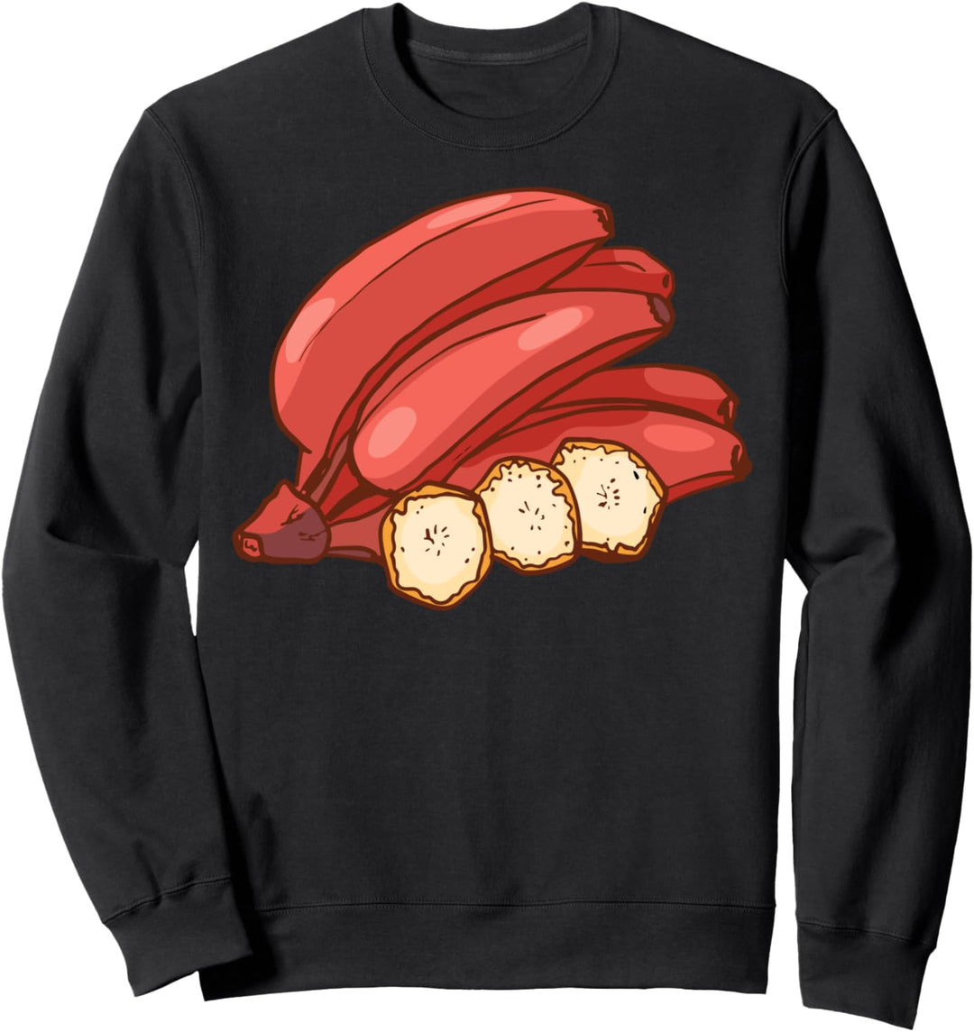 Rote Bananen Obst Früchte Vegan Veganer Vegetarier Sweatshirt