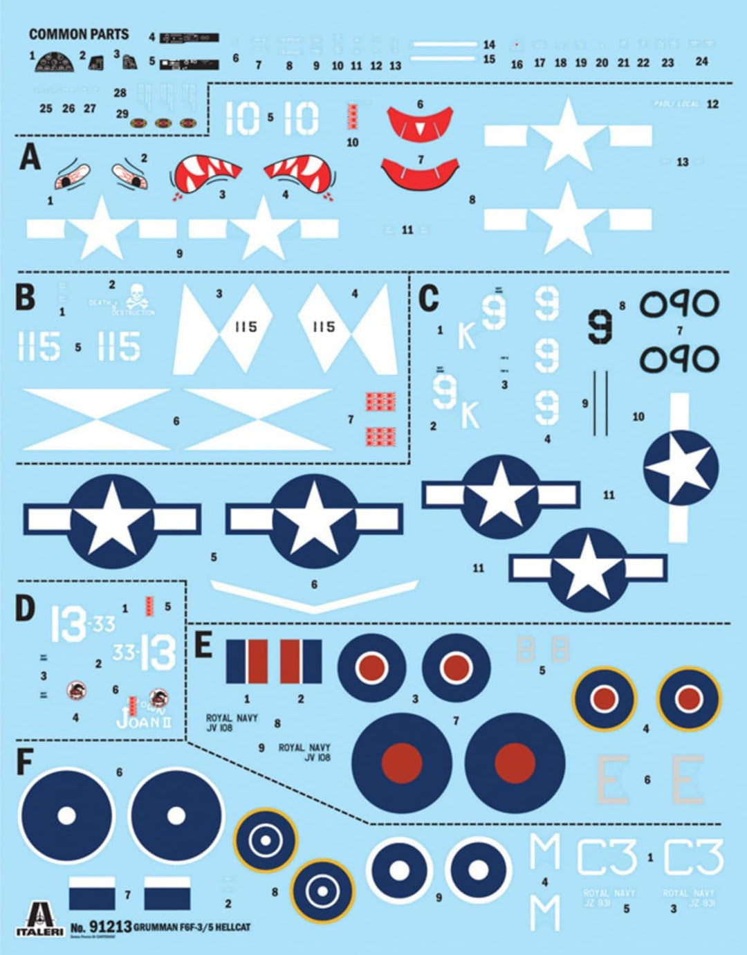 Italeri 91213 1:72 Grumman Hellcat F6 F-3 - Modellbau, Bausatz, Standmodellbau, Basteln, Hobby, Kleb
