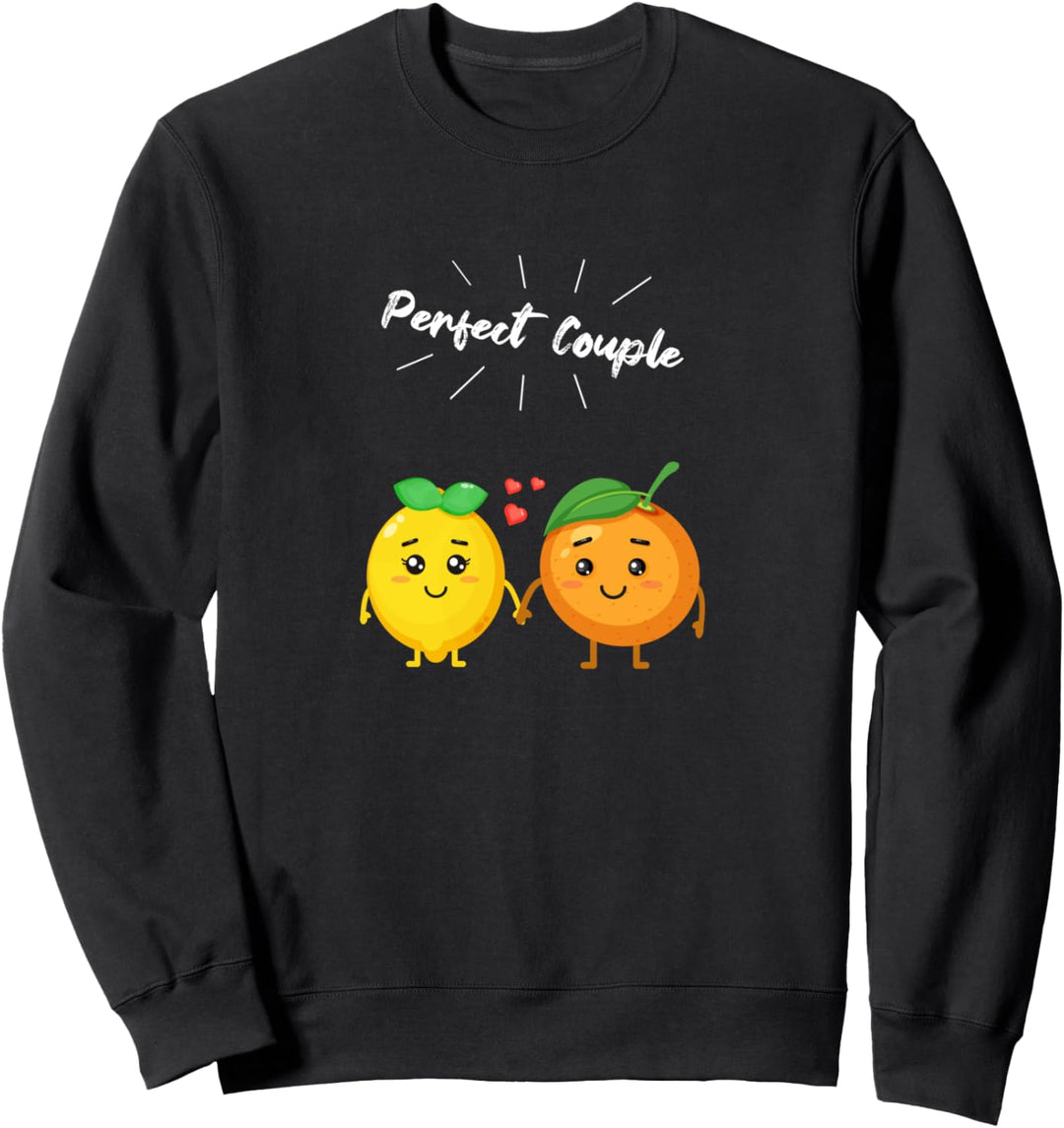 Zitrone und Orange Paar Geschenk für Veganer & Vegetarier Sweatshirt