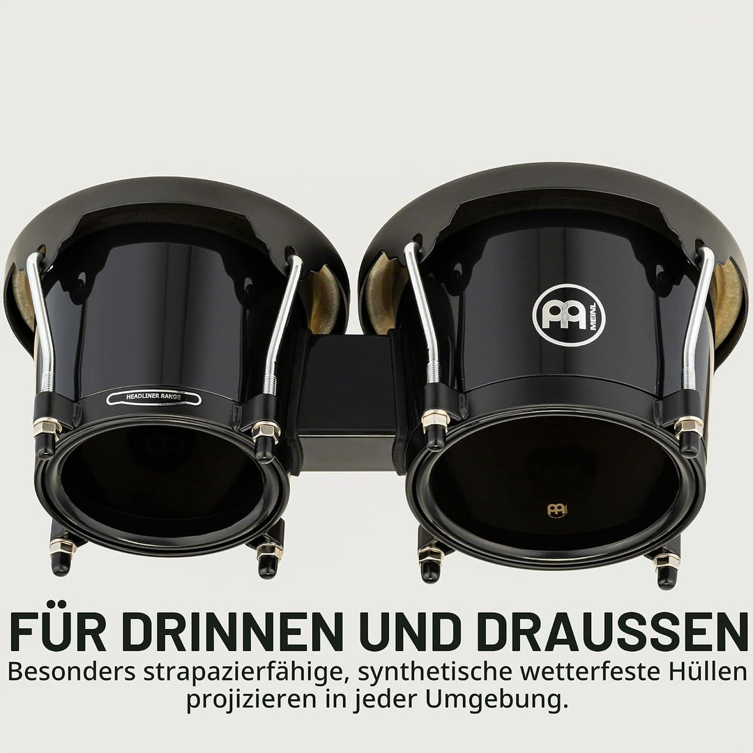 Meinl Percussion HB50BK ABS-Plastik Bongo-Set, Headliner Series, Durchmesser 16,51 cm (6,5 Zoll) Mac