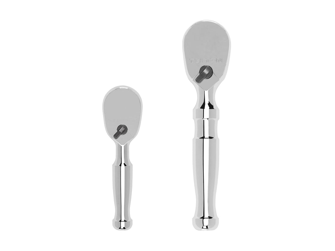 TEKTON 1/4 Zoll, 3/8 Zoll Antrieb Stubby Ratschen-Set, 2-teilig (3, 4-1/5.1 cm) | SRH91006 Kein Schn