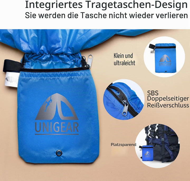 Unigear Regenschutz für Rucksäcke Schulranzen mit Reflektor, wasserdichte Regenhülle Rucksack Cover
