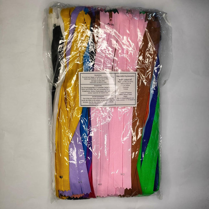 KGS Nylon-Reissverschluss zum Nähen und Basteln | Mehrfarbige Reissverschlüsse für Taschen, Beutel,