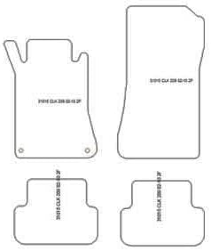 MDM fussmatten für Mercedes CLK (W209) ab 2002-2010 Passform wie Original aus Velours, Automatten mi