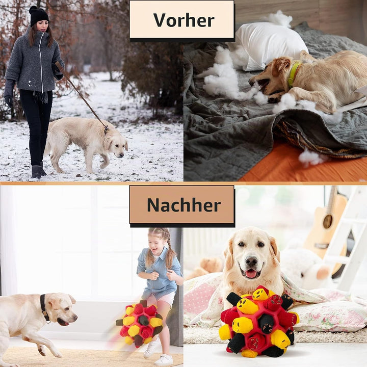 Schnüffelball für Hunde, Schnüffelteppich Schnüffelspielzeug Interaktive Hundespielzeug tragbarer Ha