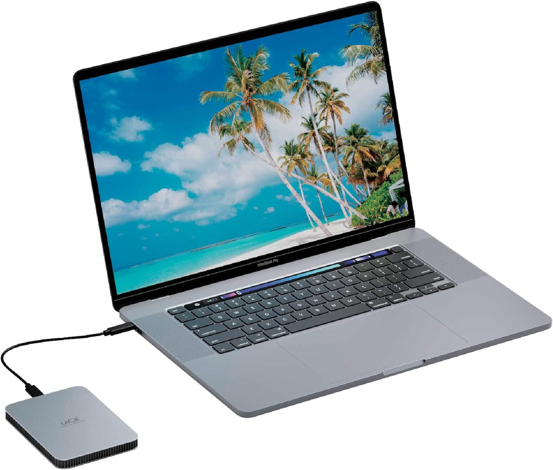 LaCie MOBILE DRIVE V2 Moon 1TB tragbare externe Festplatte, 2.5 Zoll, Mac & PC, silber, inkl. 2 Jahr