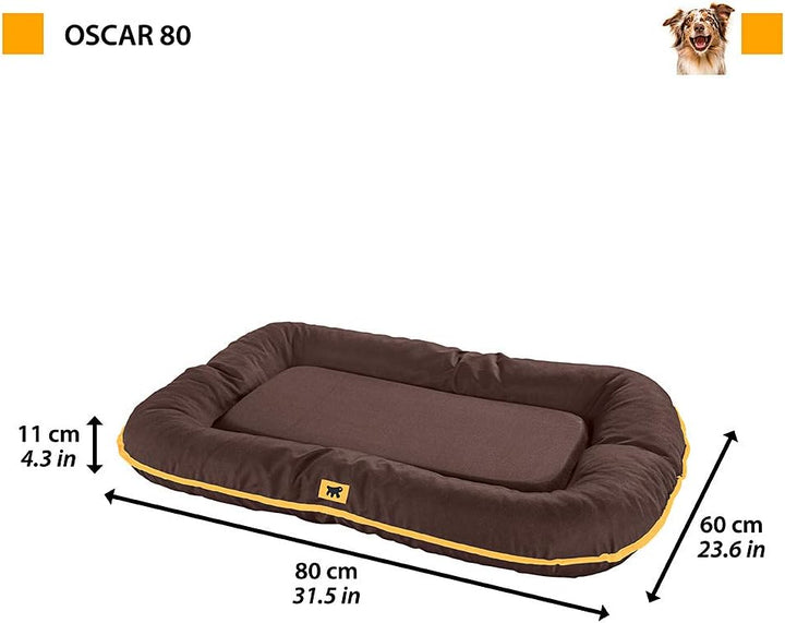 Ferplast Hundebett Hundematte, Hundekissen OSCAR 80 aus Waschbarem Technischen Stoff, Wasserabweisen