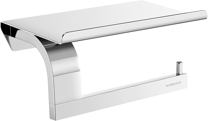 Toilettenpapierhalter mit Ablage,304 Edelstahl klopapierhalter,Wandmontage toilettenpapierhalt WC Pa