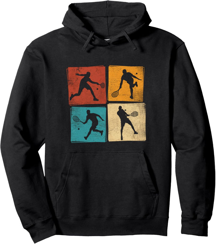 Retro Herrentennis Tennisschläger Tennis Sport Tennisspieler Pullover Hoodie