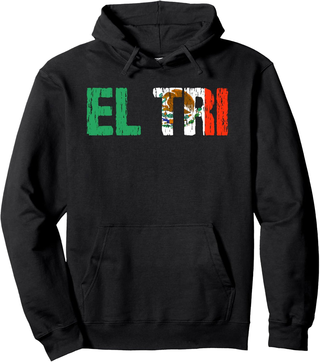 El Tri Mexico Soccer Fan Futbol Distressed Flag Gift Pullover Hoodie