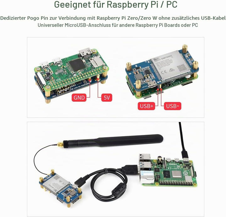 Waveshare SIM7600G-H 4G HAT (B) for Raspberry Pi Supports LTE Cat-4 4G/3G/2G GNSS Positioning Global