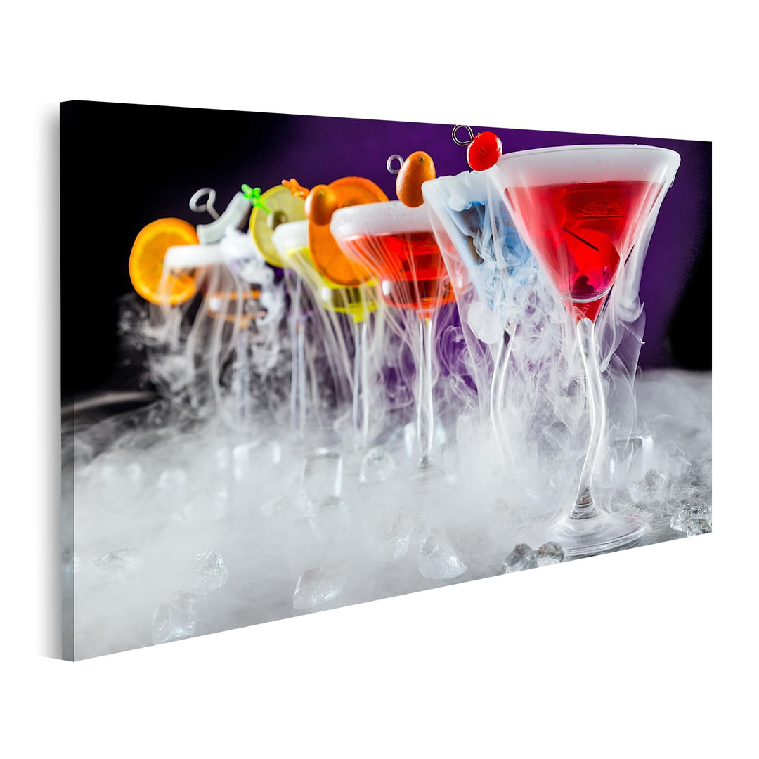 islandburner Bild auf Leinwand Martini Getränke Cocktails Bar Bilder Wandbilder Poster Leinwand 80x4