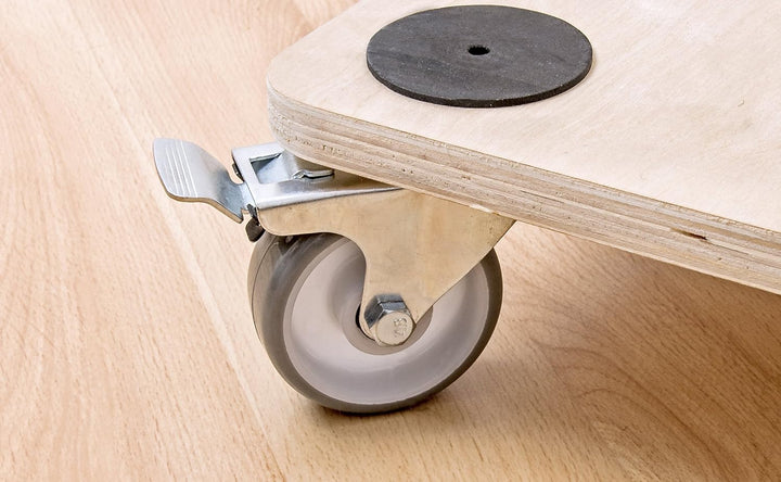 Metafranc Transportroller 590 x 490 mm - 200 kg Tragkraft - Sperrholz - PU-Räder / Möbelroller mit B