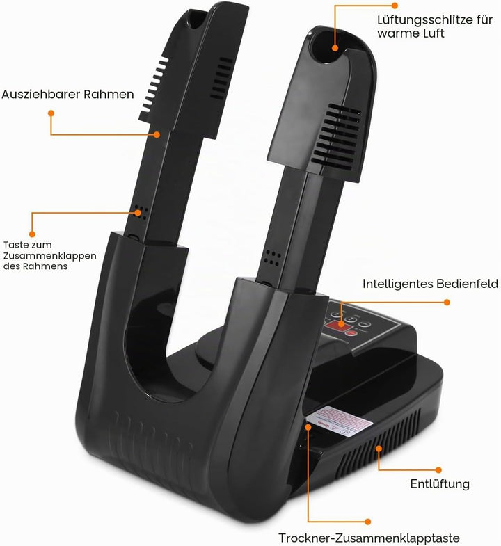 Exyvox Schuhtrockner Elektrisch,Fusswärmer,Schuhheizung Schuhwärmer Heizung mit Timer und Antibakter