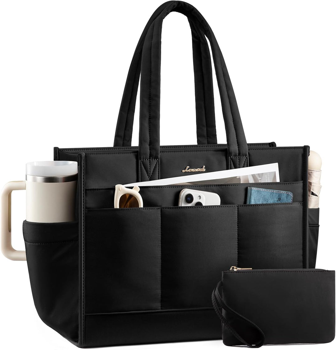 LOVEVOOK Shopper Tasche Damen, Handtasche Mittelgross, leichte Arbeitstasche,15,6 Zoll Laptoptasche