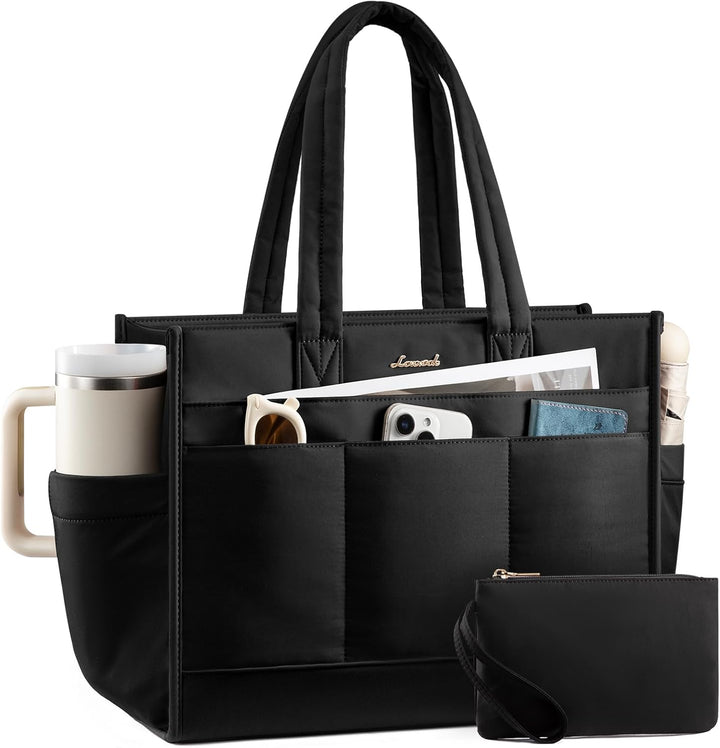 LOVEVOOK Shopper Tasche Damen, Handtasche Mittelgross, leichte Arbeitstasche,15,6 Zoll Laptoptasche