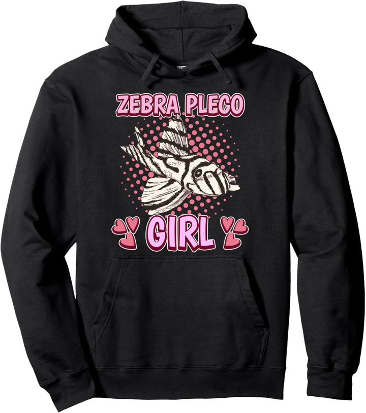 Damen Zebra Pleco Girl Mädchen Zebra Pleco Pullover Hoodie