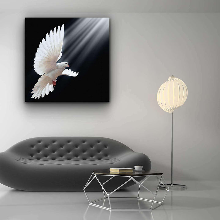 Startonight Bilder Weisse Tauben, Leinwandbilder Moderne Kunst, Tiere Wanddeko Kunstdrucke, Wandbild