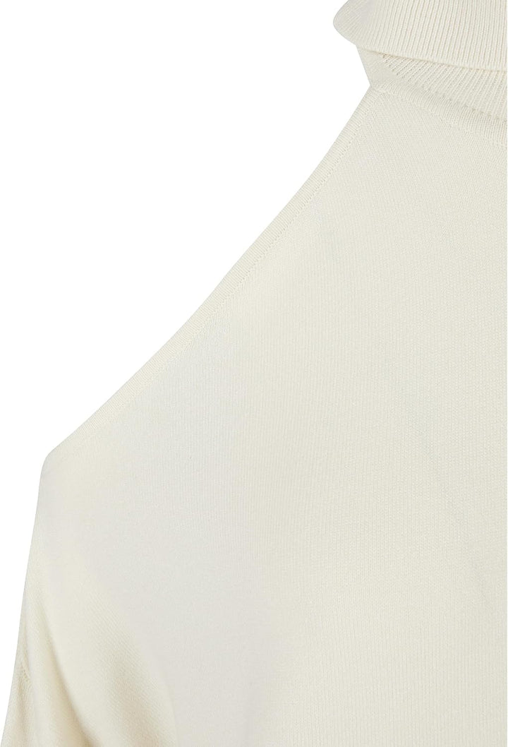 Urban Classics Damen Ladies Cold Shoulder Turtelneck Sweater XXL Whitesand, XXL Whitesand