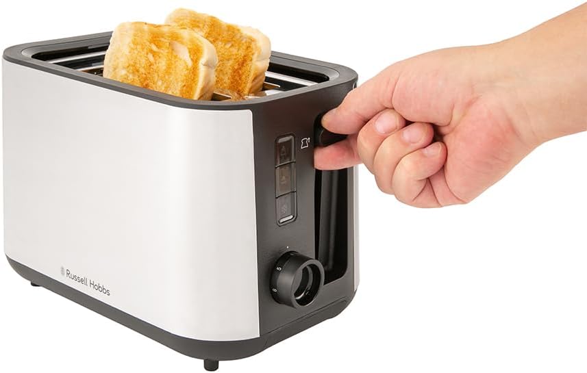 Russell Hobbs Toaster [für 2 Scheiben] Heaton (extra breite Toastschlitze, 6 Bräunungsstufen, Hebefu
