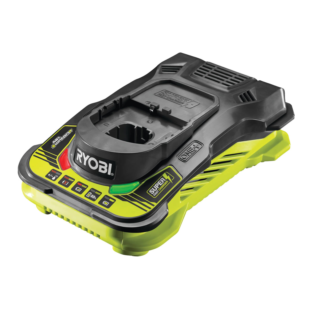 RYOBI 18 V ONE+ Akku-Schnellladegerät RC18150 (Ladestrom 5,0 A, kompatibel mit Allen RYOBI 18 V ONE+