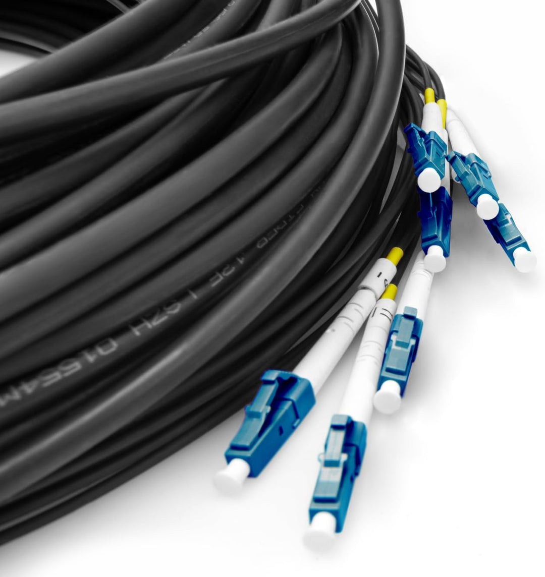 DIGITUS Breakout cable 8 Fiber SM G.657.A1 LC/UPC-LC/UPC universal Color black 100m OS2 - LC(UPC) /