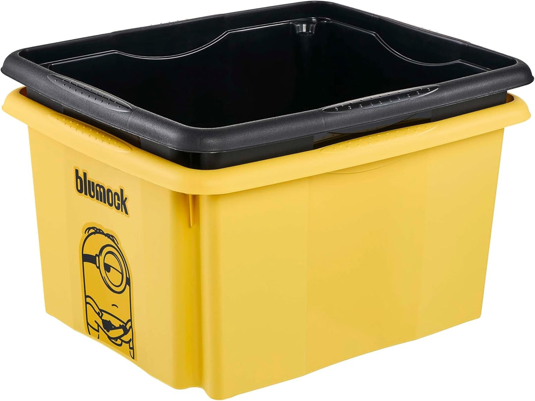 keeeper karolina Aufbewahrungsbox mit Deckel, 24 l, Dreh- und stapelbar, Design: Minions, Mosaic, Fü