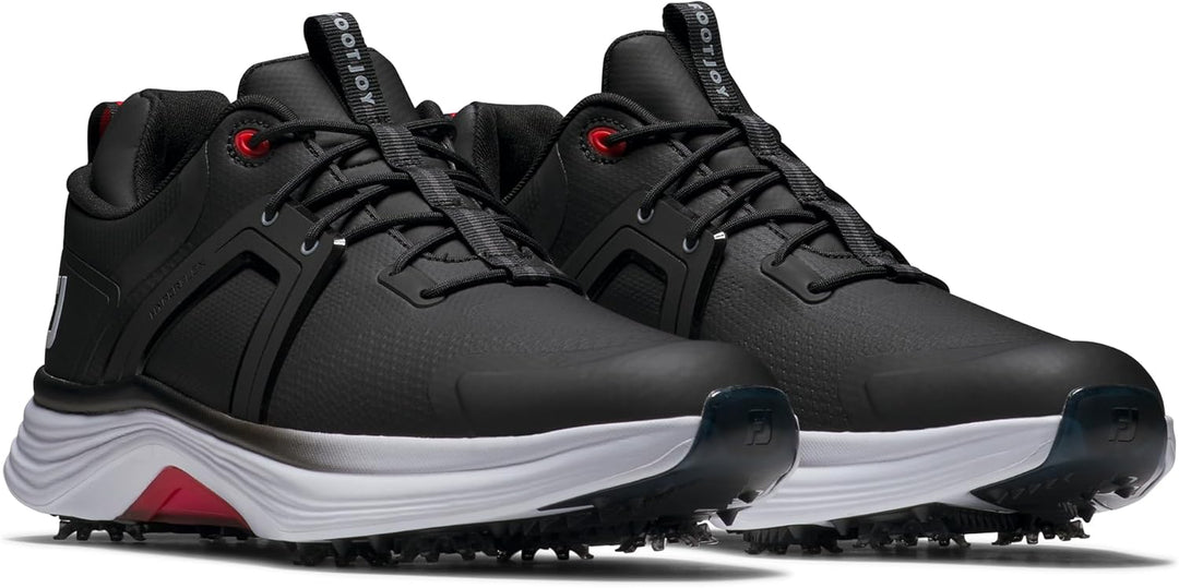 Footjoy Herren Hyperflex Golfschuhe 44 EU Schwarz Weiss Rot, 44 EU Schwarz Wei&#xDF; Rot