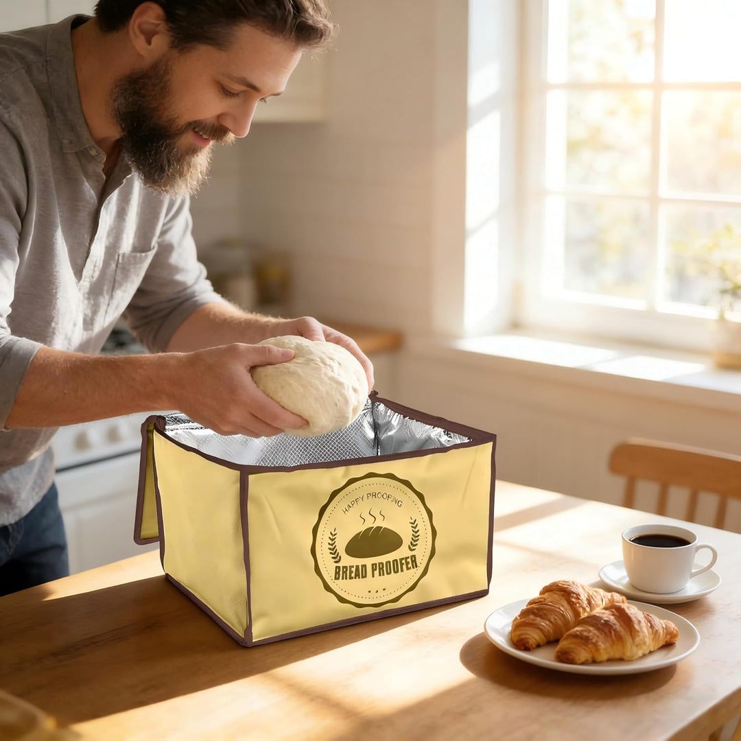 Gärbox Sauerteig, Teigbox Pizza mit Deckel - Faltbare Brot Gärbox 30L, Temperatur & Timer, Pizzateig