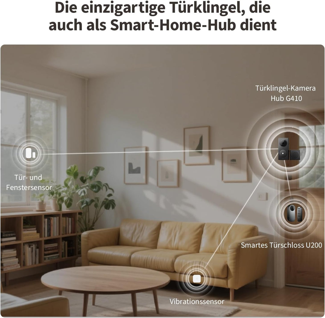 Aqara Smart Türklingel Kamera G410 mit Chime, 2k, Homekit-Sicherheits-Video, 2-Wege Audio, Integrier