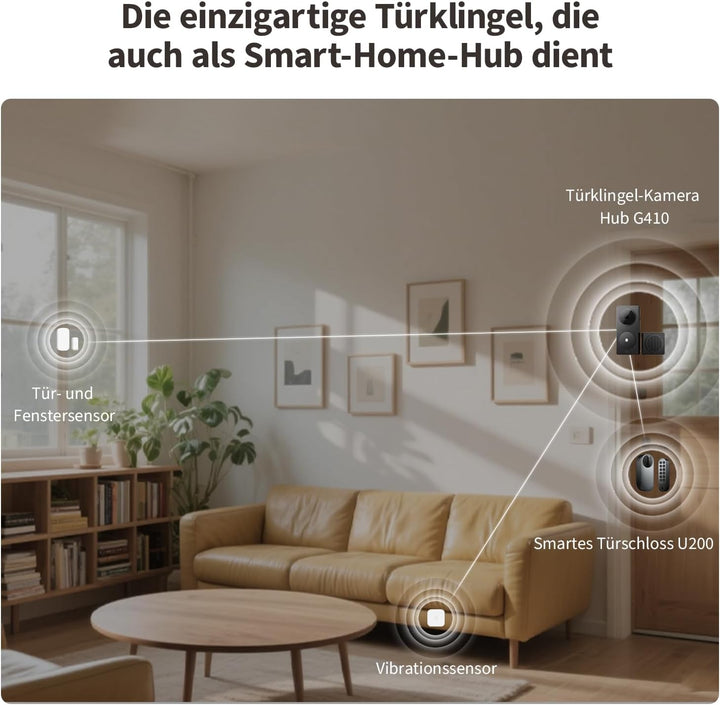 Aqara Smart Türklingel Kamera G410 mit Chime, 2k,Homekit-Sicherheits-Video,2-Wege Audio, Integrierte