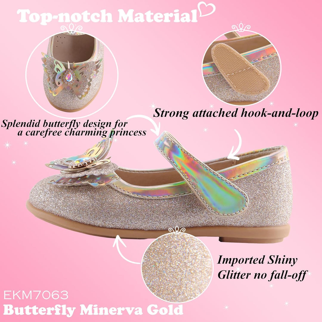 EIGHT KM - Kleinkind Mädchen Kleid Ballerinas Schuhe - Mary Jane Wohnungen - Prinzessin Hochzeit Sch
