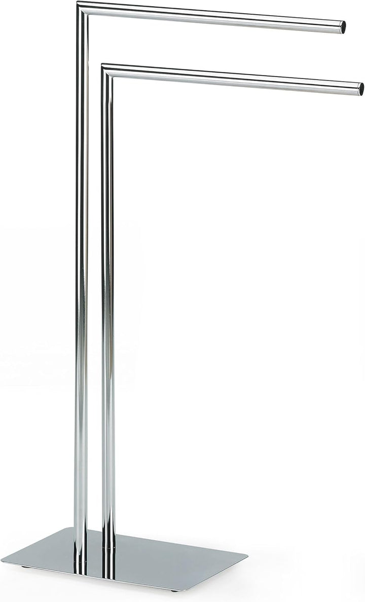 Kela 18781 Handtuchhalter, 2 Arme, Metall, Höhe 81 cm, Style, Silber, Style