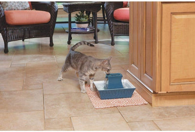PetSafe Drinkwell Trinkbrunnen Pagoda, Filtert Wasser für Hunde und Katzen, Keramik, 2 Liter Fassung