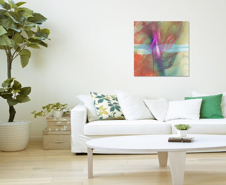 Modernes Wandbild Abstrakt031_60x60cm Abstrakte Kunst Kunstdruck auf Leinwand zeitlose Wohnraum Deko