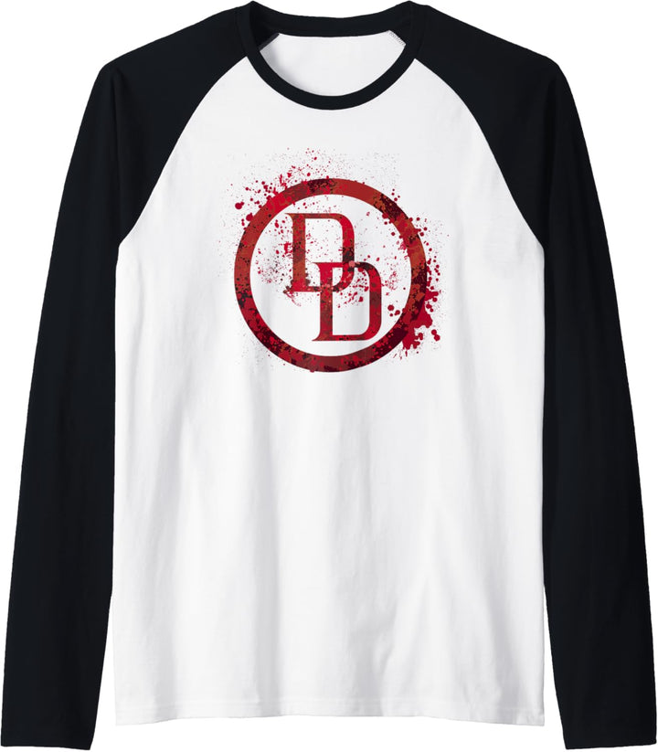 Marvel Daredevil Logo Splatter Raglan