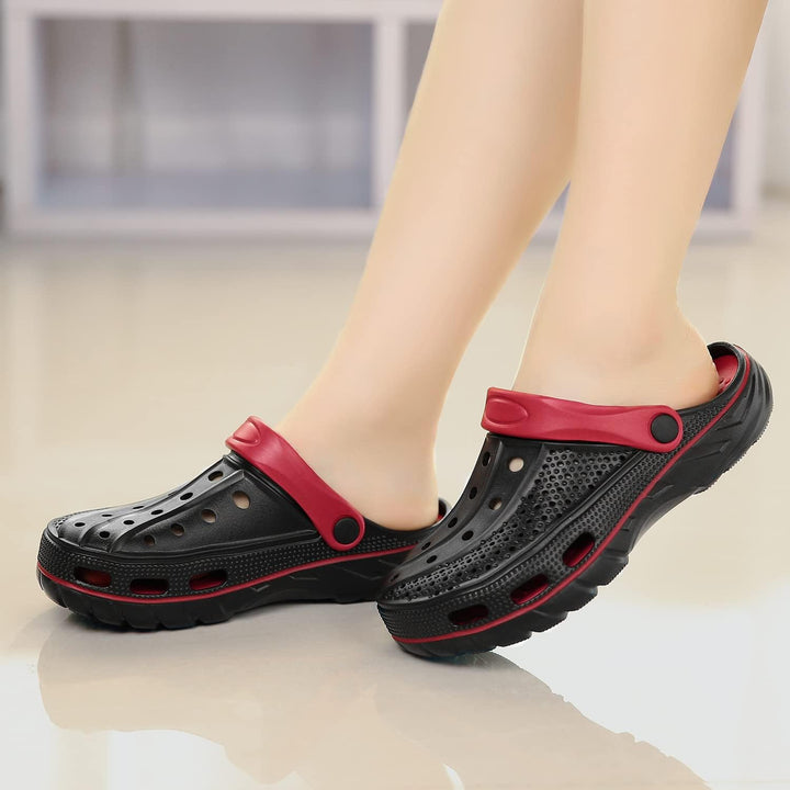 Unisex Clogs Pantoletten Sommer Hausschuhe Strand Sandalen Gartenschuhe mit Fussbett aus Weichem 36/