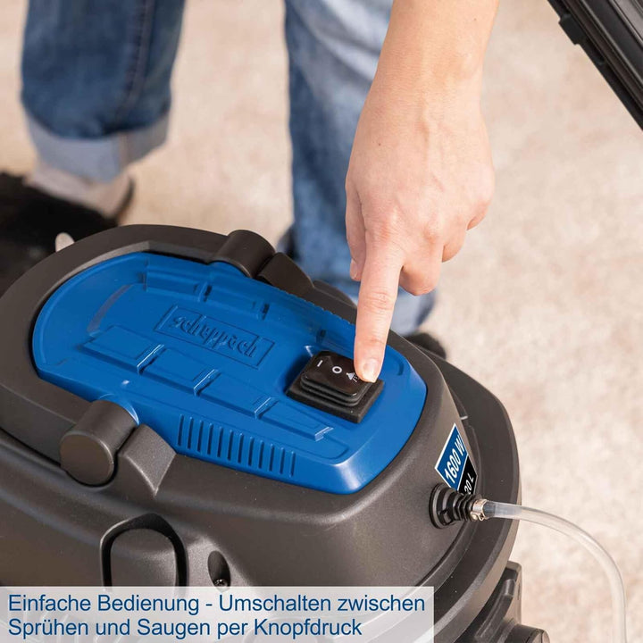 Scheppach Sprüh - und Waschsauger SprayVac20 | 5in1 Funktionen: Trocken & Nasssaugen, Sprühen, Ausbl