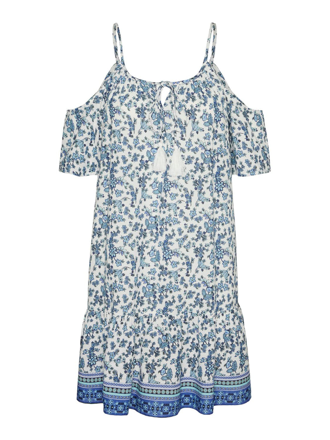 VERO MODA Damen Kleid, Dazzling Blue/Aop:mira