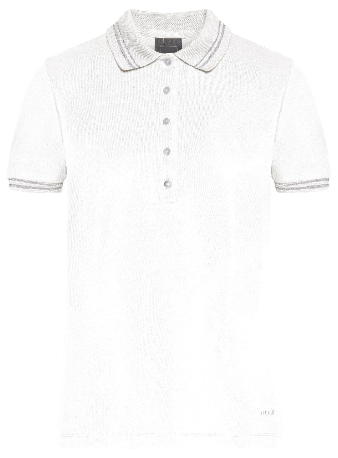 Geox Damen W Polo Shirt XS Optical White, XS Optical White