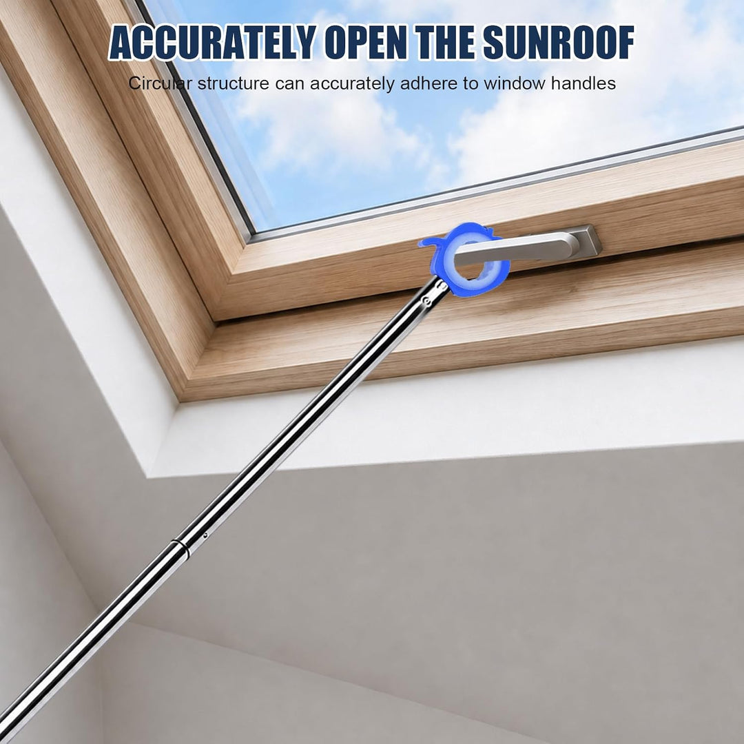 Teleskopstange Dachfenster Bedienstange, 117cm Teleskop Bedienungsstange Aus Edelstahl, Fenstergriff