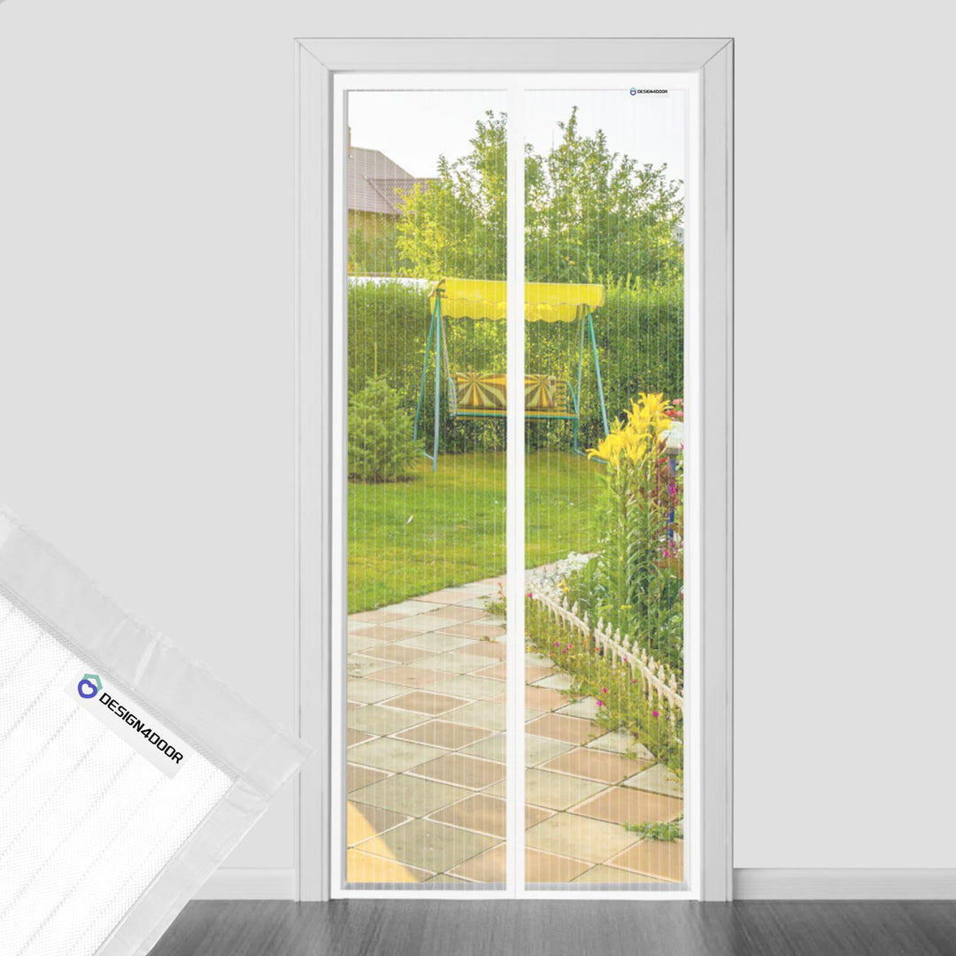 Fliegengitter tür 80x170cm, design4door Fliegengitter Balkontür Weiss, Keine Stechmücken, Gesundes L