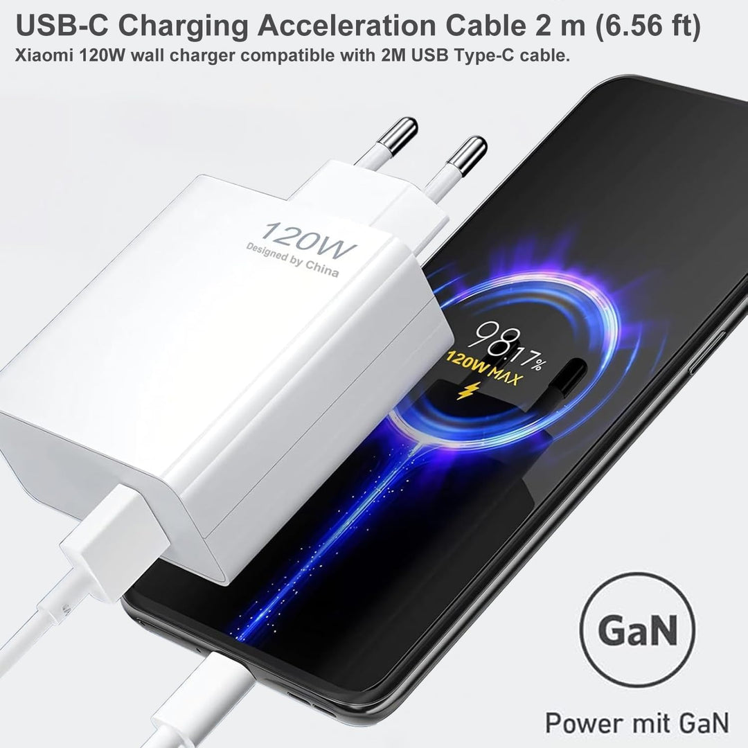 120W USB C Ladegerät Ladekabel für Xiaomi 15 Ultra, 14T 14T Pro, 13T Lite, 12 12T, Redmi Note 14Pro