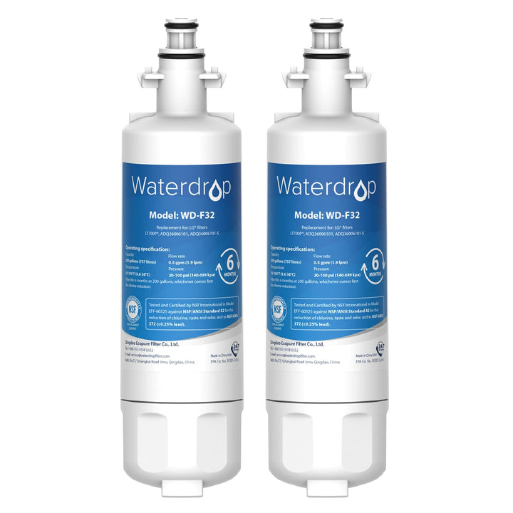 Waterdrop 257760 Kühschrank Wasserfilter, Kompatibel mit CNRAH,2 Pack | Kompatibel mit CNRAH-257760