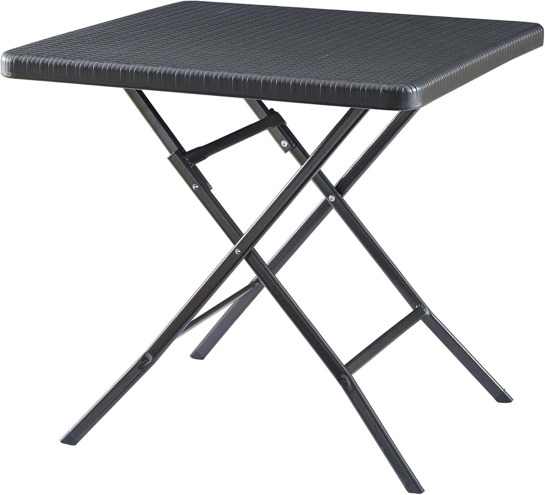 [en.casa] Klapptisch Mark Gartentisch Campingtisch klappbar 78 x 78 x 74 cm quadratisch Picknicktisc