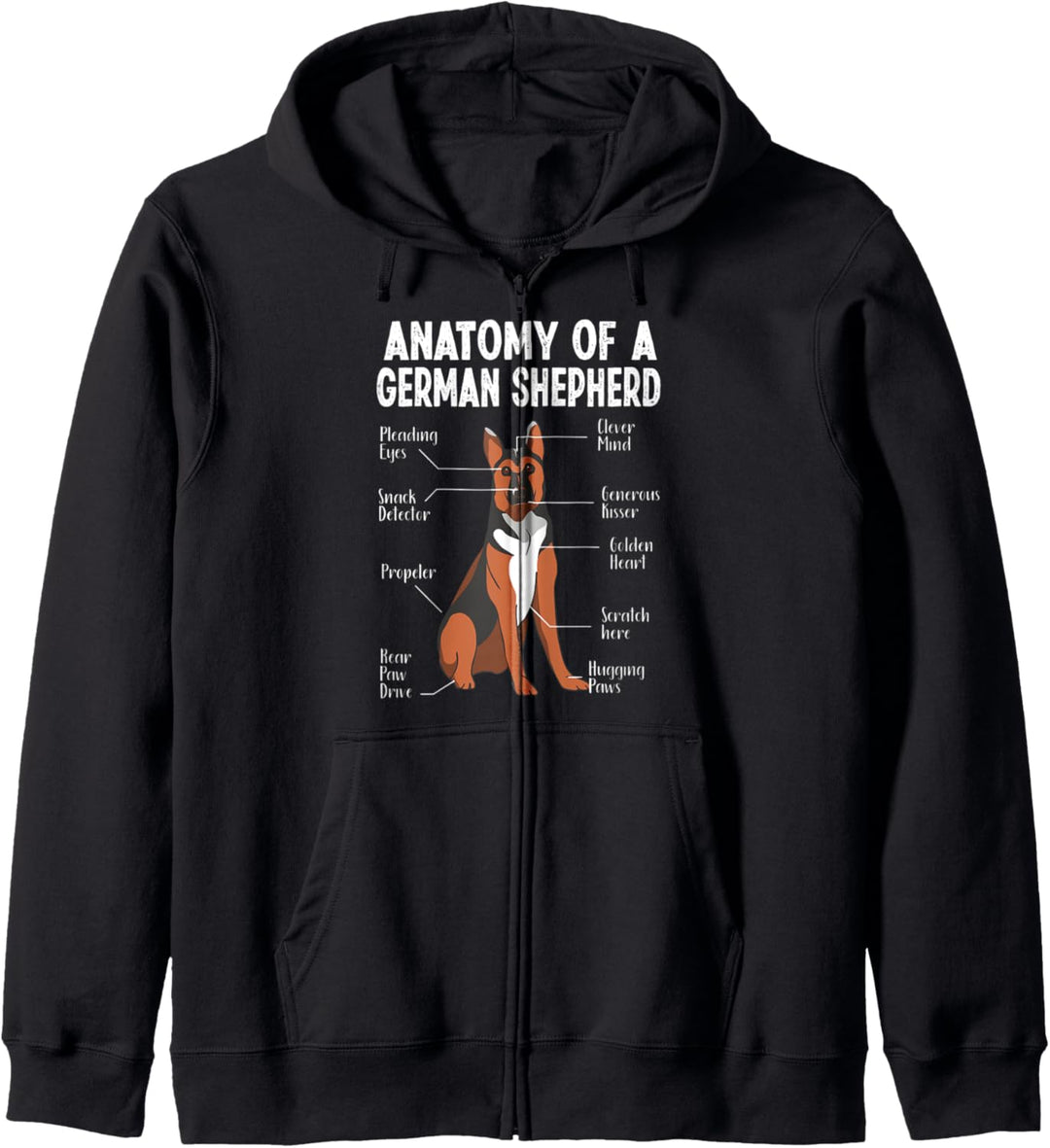 Anatomie eines deutschen Schäferhundes, Mama Kapuzenjacke
