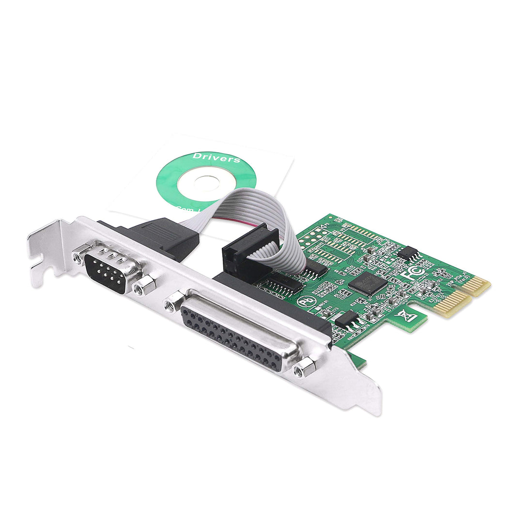 CERRXIAN PCIe auf RS232 Combo Seriell Parallel Erweiterungskarte DB9 Seriell+DB25 Parallel zu PCI-E