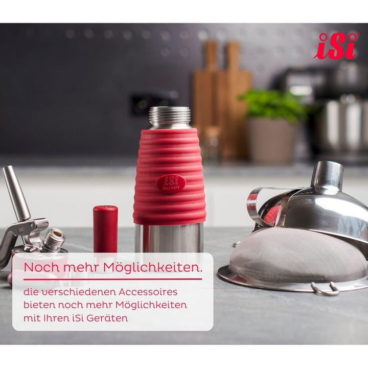 iSi 2715 Dekorationstüllen, 3-teilig + Adapter, Spritztüllen Set, Für Formen und Muster am Teller, Z